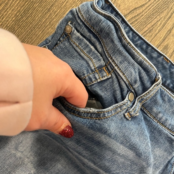 Torrid Mid Rise Slim Boot Cut Jeans Distressed Vintage Stretch Blue Size 24T - Picture 5 of 11